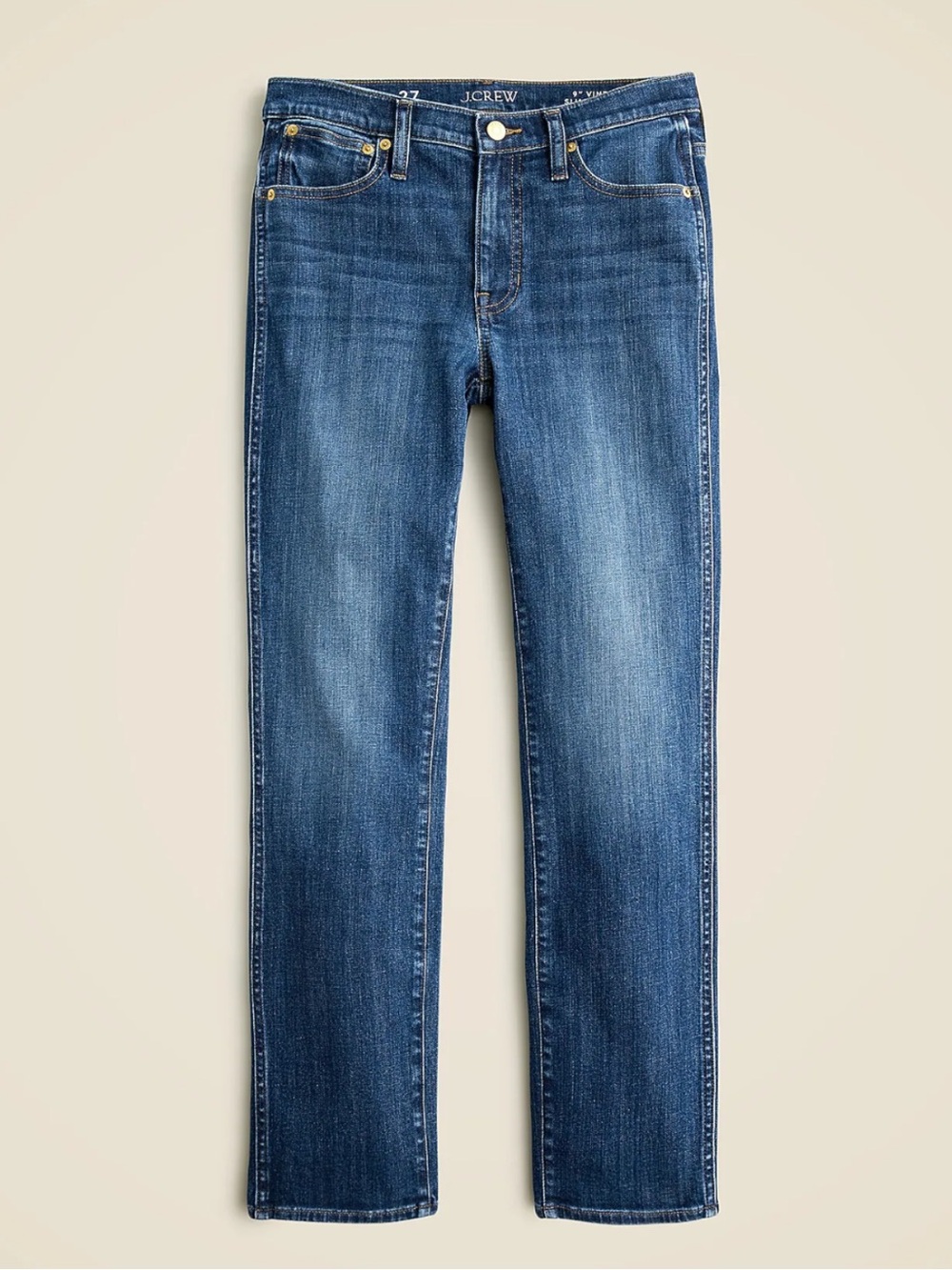 J. Crew Vintage Slim-Straight Jeans in Medium Blue Wash